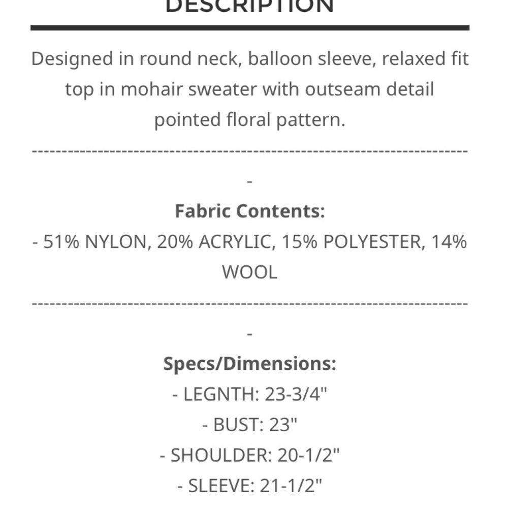243 ⬇️⬇️ 1 left POL mohair fall leaves sweater - Picture 5 of 5